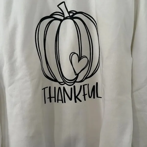 Thankful Thanksgiving Crewneck Sweatshirt NWT - Image 2