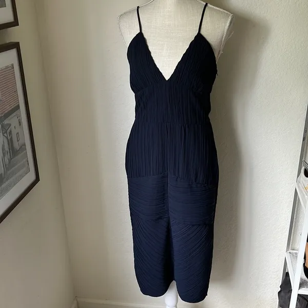 H&M Navy Blue Cocktail Dress Size 8 - Image 11