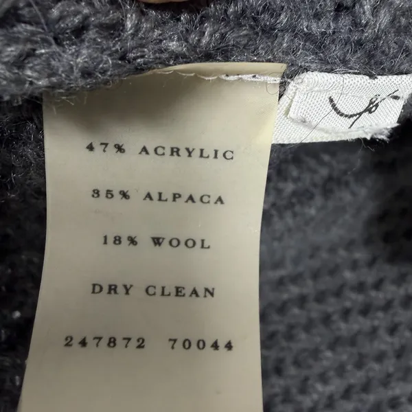 Ann Taylor Size-S Women Open Cradigan Wool Blend‎ Dark Grey - Image 5