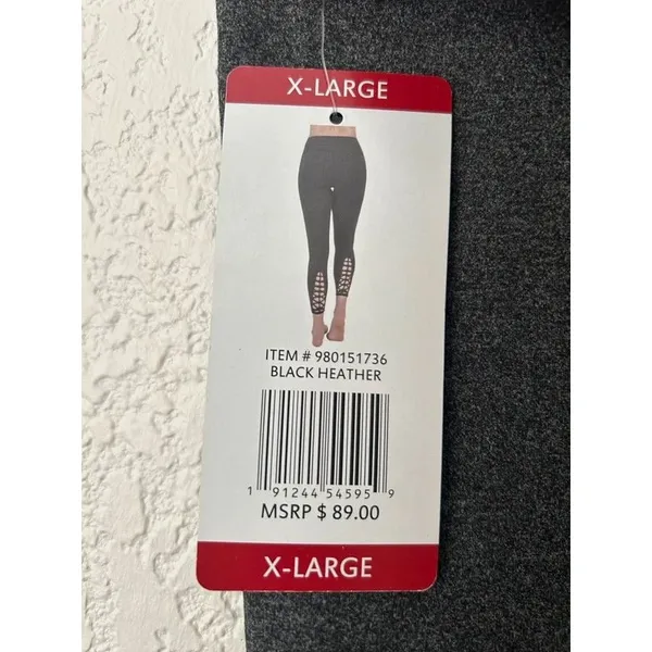 Active Life Size XL Cropped Leggings In black Heather - Image 6