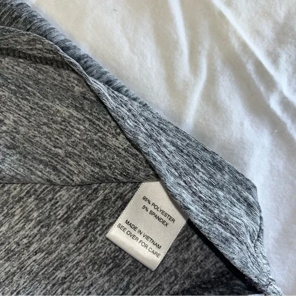 Fortune + Ivy Dress Shirt Women's Gray Medium 3/4 Sleeve Stretch B Neck - Image 3