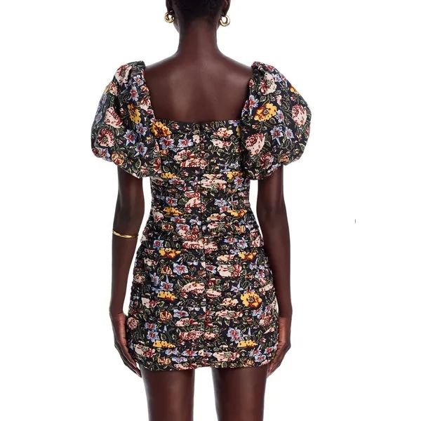 NWT Rhode‎ Suzette Puff Sleeve Mini Dress Floral Cotton Sz 2 $450 - Image 4