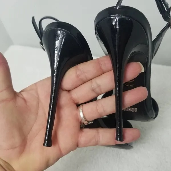 Schutz patent leather sling back heels - Image 7