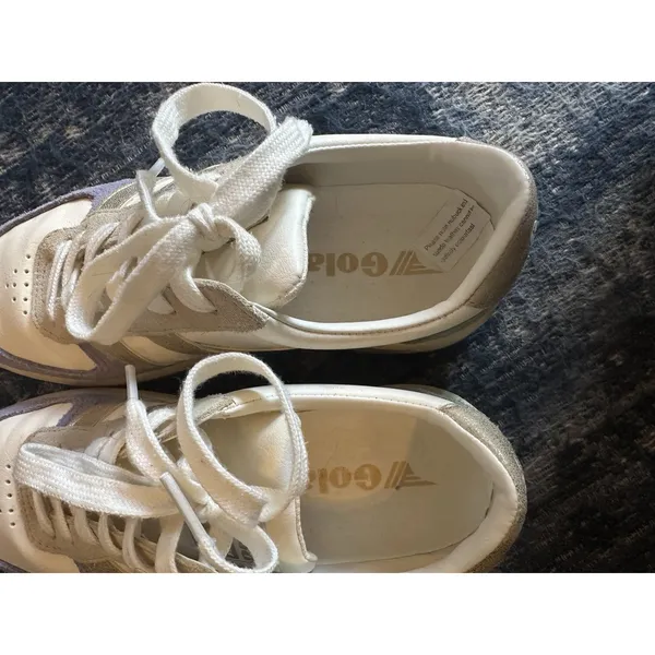Gola Grandslam Quadrant Sneaker Off White/Lavender/Gold/Green Mist Women’s 6 EUC - Image 7