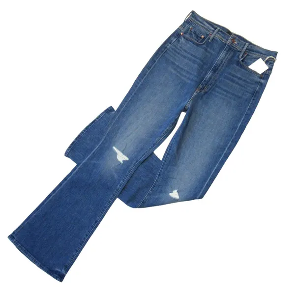 NWT Mother Tippy Top Cruiser Sneak in Globe Trotter High Rise Flare Jeans 30 - Image 4