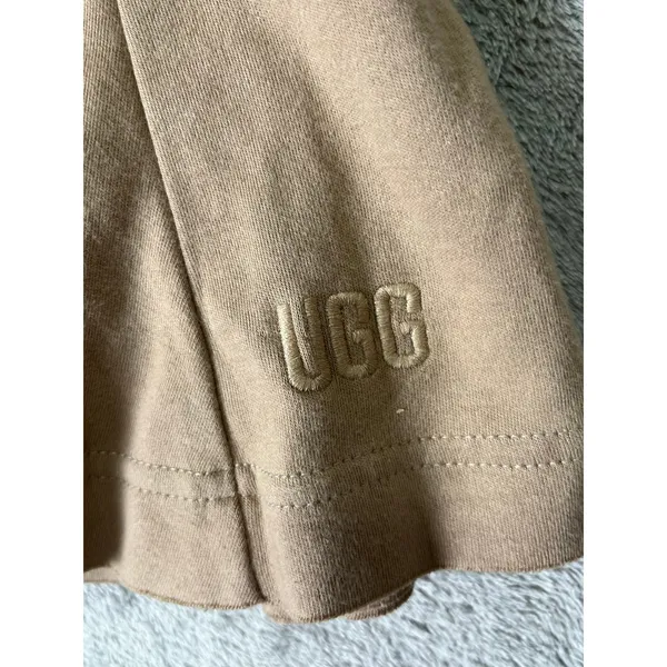 UGG Women's Phaedra Short Tan Elastic Drawstring Flounce Ruffle Lounge Shorts XS - Image 5
