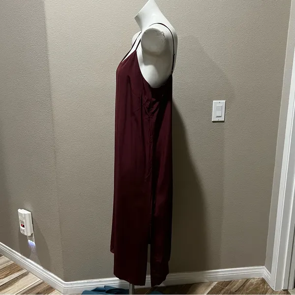 Madewell burgundy spaghetti strap dress - Image 3