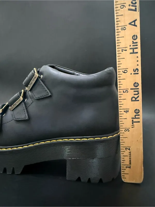 DR. MARTENS Coppola Black Leather Platform Ankle Boots Buckle Women’s Size 9 US - Image 11