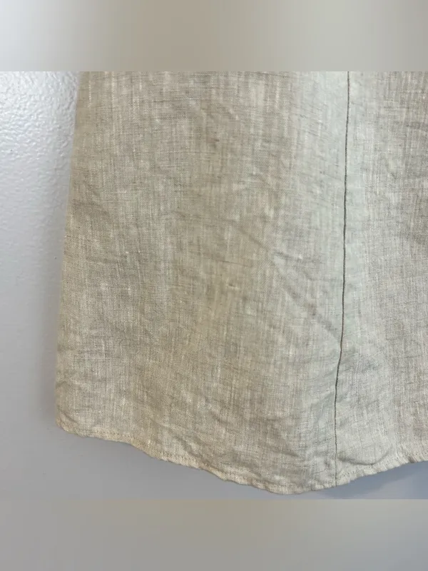 DISSH Daphne Linen Strapless Mini Dress with Pockets Size 6 Natural Oatmeal - Image 7