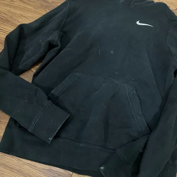 Nike Black Team Club Pullover Hoodie Sweatshirt Size XS - Image 2