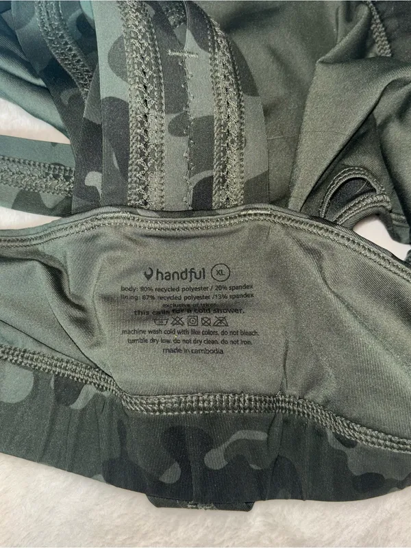 Handful Sports Bra Green Size XL - Image 3