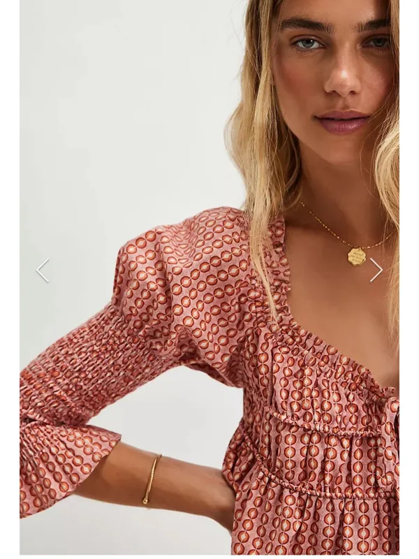 Free People Star Dip Mini Dress - Glass Roses Combo - Image 6