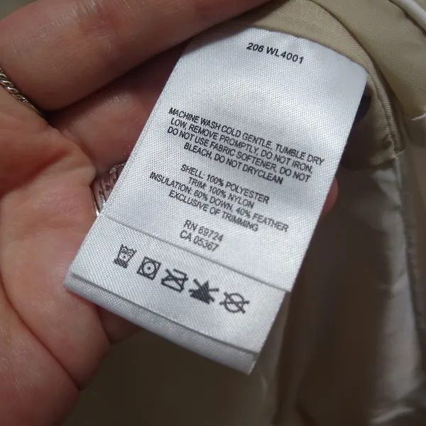 Columbia Long Down Puffer Winter Jacket in Cream - Image 7