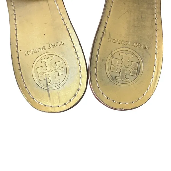 Tory Burch Aerin Metallic Gold Kitten Heel Slides 8.5‎ - Image 5