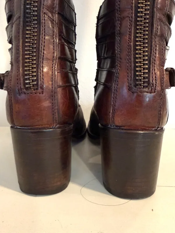 Freebird by Steven Wiley Rich Brown Leather Tall Boots Size 9 - Image 6
