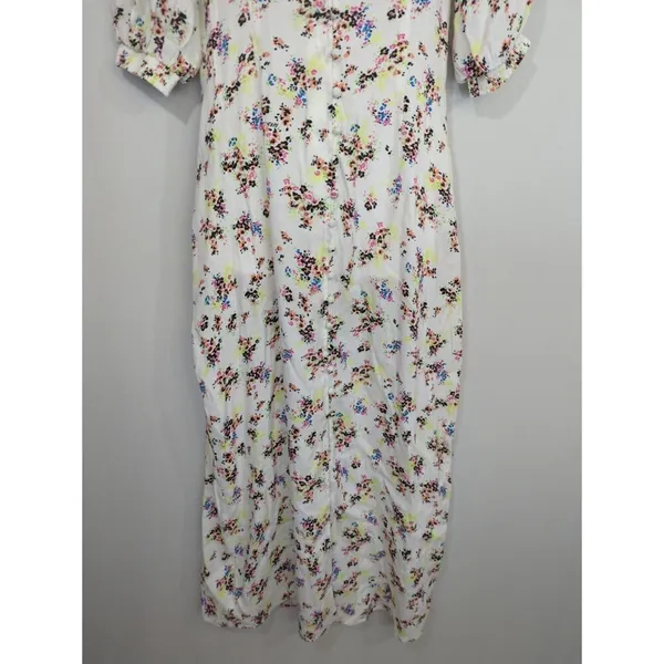 AFRM Floral V-Neck Midi‎ Dress - XS - Multicolor V-Neck Summer Party Boho - Image 3
