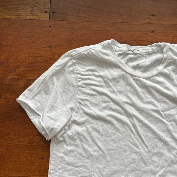White Perfect White Tee from Perfect White Tee w/ Raw Hem PerfectWhiteTee - Image 2