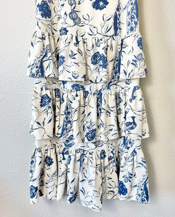 Abercrombie Drama Ruffle Tiered Maxi Dress Size Large Petite - Image 8