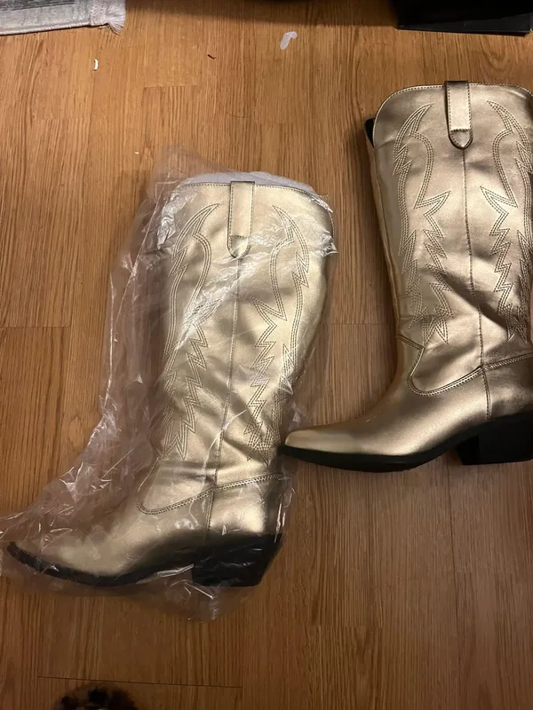 Cowboy boots Gold Size 6.5 - Image 4