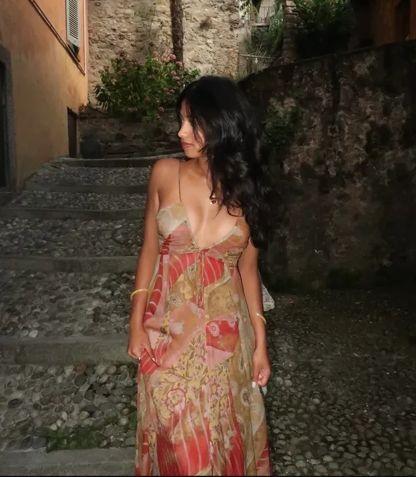 Zara flowy Floral Maxi Dress boho summer casual vacation - Image 4