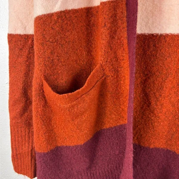 J. Crew Factory Small‎ Colorblock Open-Front Cardigan Sweater Wool Blend - Image 5
