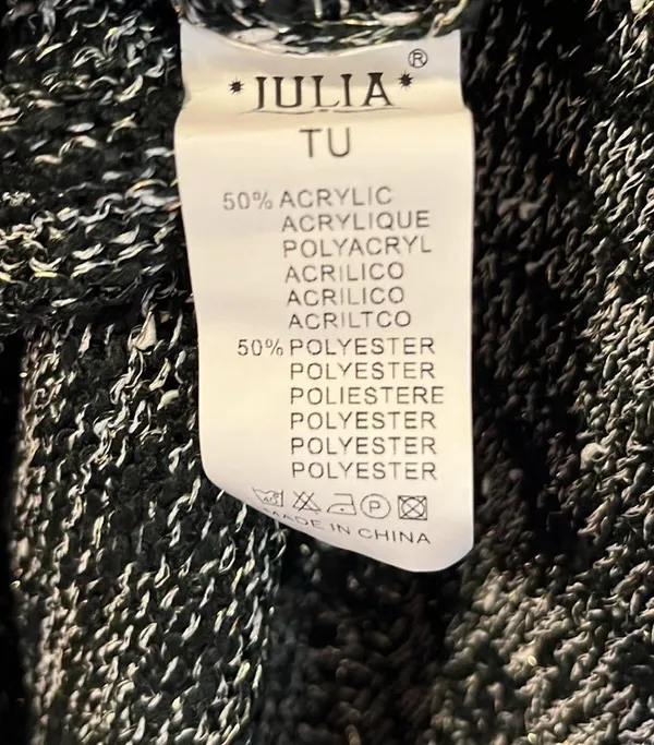 Julia One Size Pattern Shirt Sleeve Sweater - Image 6