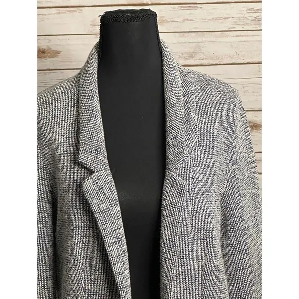 Topshop classic black/white tweed open front knit cardigan jacket Size 6 - Image 2
