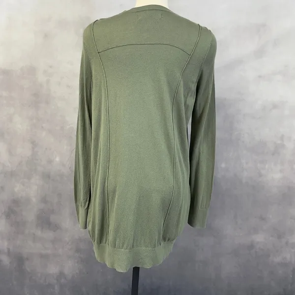 Abercrombie‎ Fitch Cardigan Sweater Women Medium Open Front Soft Layering Earthy - Image 2