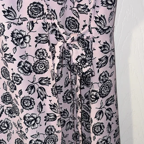 J. Crew Pink and Black Floral Midi Dress - Image 7