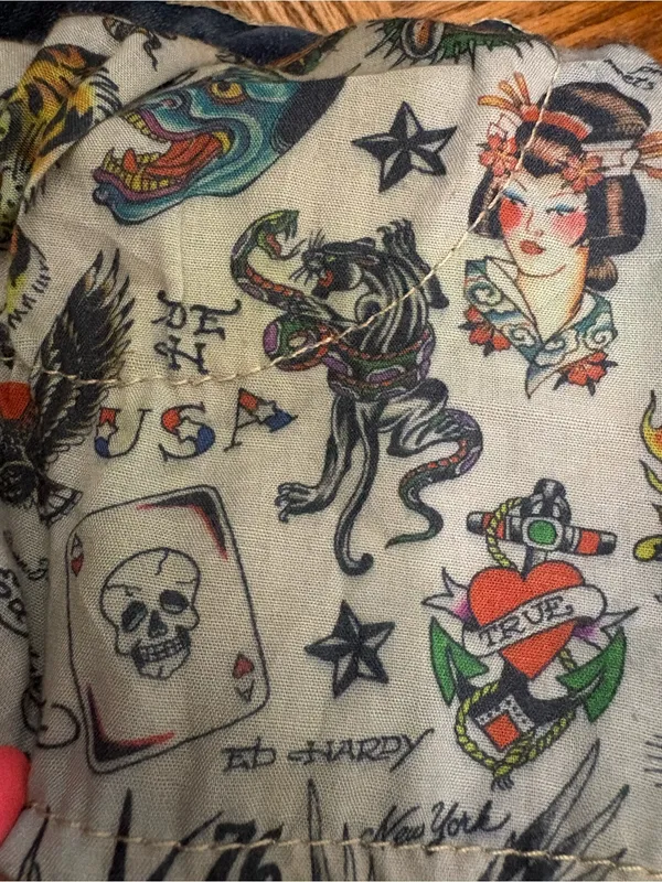 Ed Hardy Blue Flare Jeans with Colorful 'True Love' Embroidery 30 Y2K Grunge - Image 9