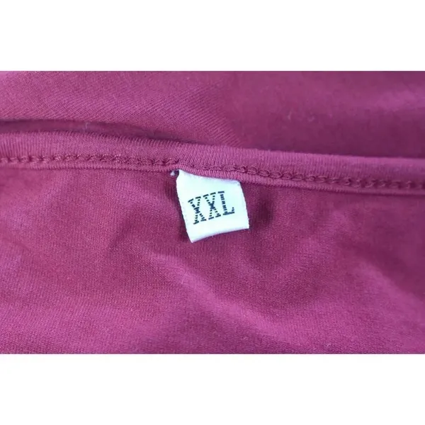 ladies burgundy one piece body blouse size XXL - Image 4