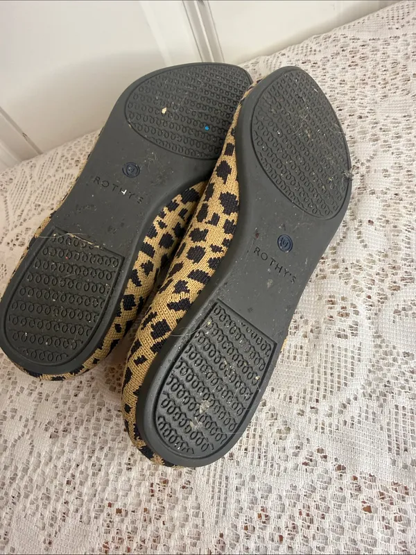 Rothy's Leopard Print Pointed Flats slip on sz 7 - Image 7