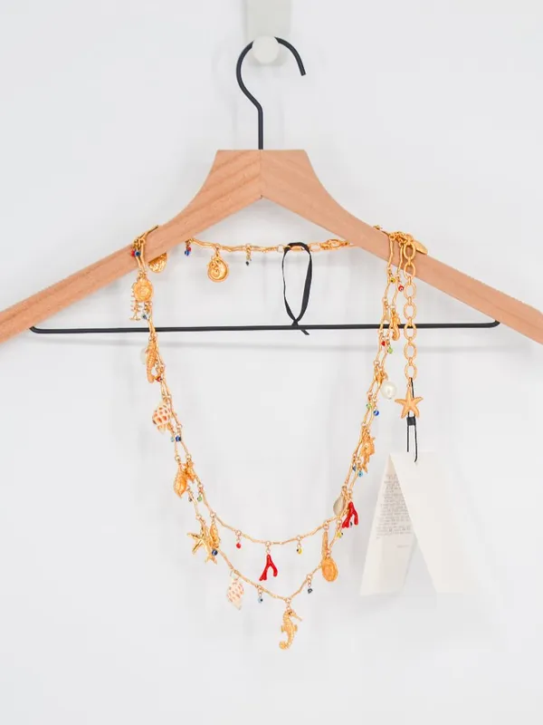 Zara Gold Tone Sea Charm Belt / Body Chain - Image 2