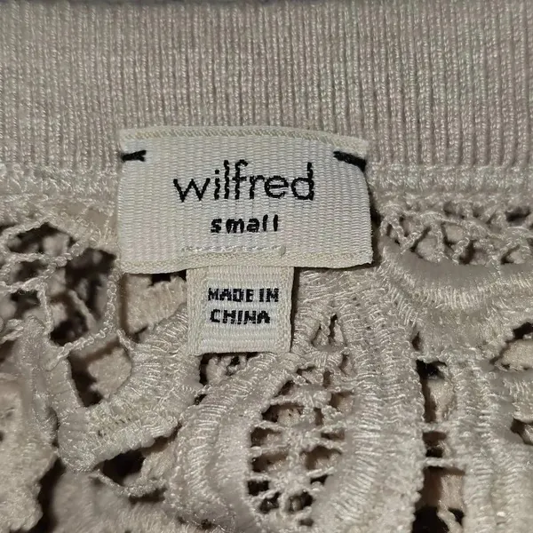 Wilfred‎ Aritzia Womens Tan Embroidered Crochet Top Small - Image 4