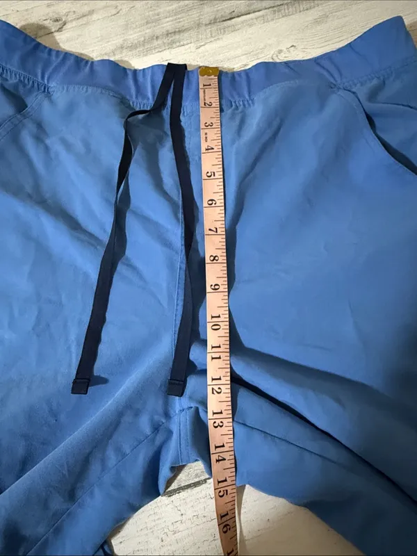 Figs Women's Light Blue Cargo Scrub Pants with Drawstring Size XL - Image 7
