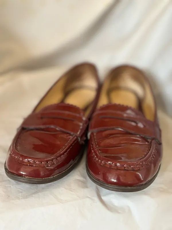 Polo by Ralph Lauren Women's Burgundy Patent Leather Loafers - Image 2