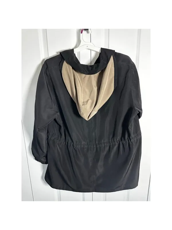 Canvas Black & Beige Utility Jacket 1X - Image 3