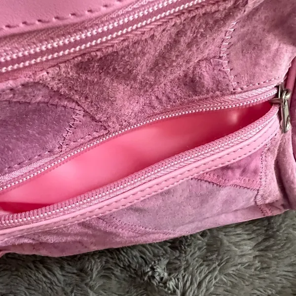 New Retro Pink Suede‎ Haband Purse with Pocket - NWT - Image 6