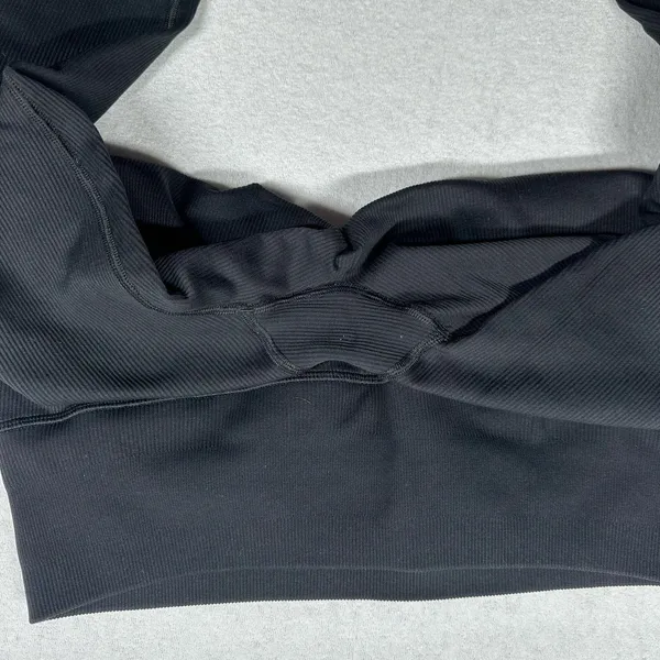 Alo Yoga Seamless High Waist Ribbed Leggings Black - Image 5