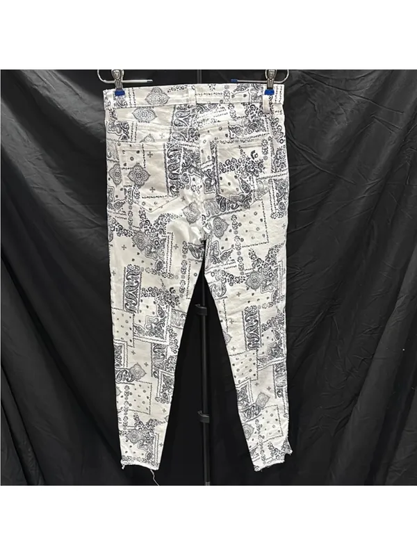 Kensie White & Black Patterned Ankle Jeans - Image 3