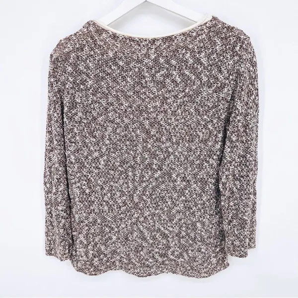 Oona Short Sleeve Sweater Boat Neck Made in New England Sz M - Image 2