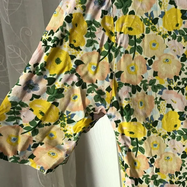 New Mango MNG Ruched detail floral print mini dress, size small, size 4 - Image 12