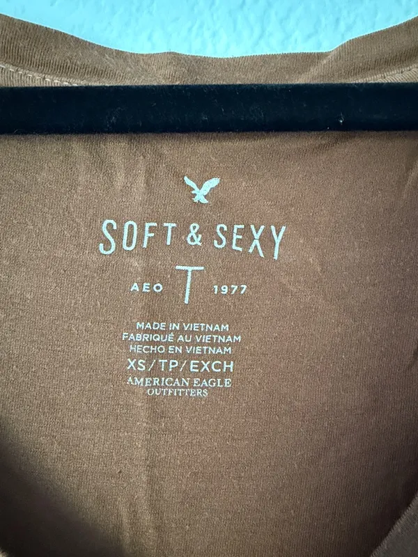 American Eagle Soft & Sexy Loose fit V-Neck Tee - Image 2