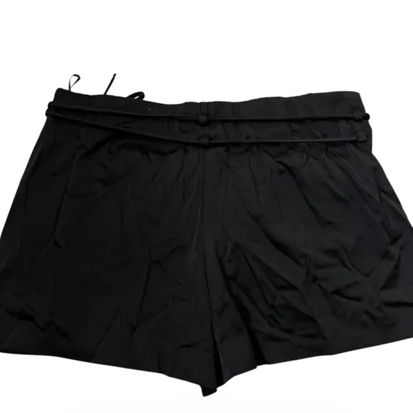 Zara Black Wrap Front Strappy Tie Skort Shorts Women Size Medium Zip | 0158 - Image 7