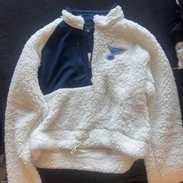 Women’s Blues Hockey Sweatshirt - Image 2
