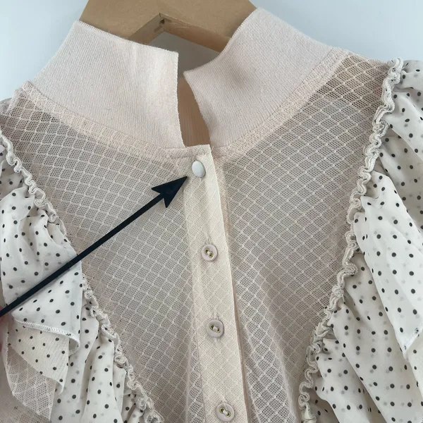 HAH Hot As Hell Dress Size Extra Small Polka Dot Swiss Dots Ruffle Lace Mesh NWT - Image 9