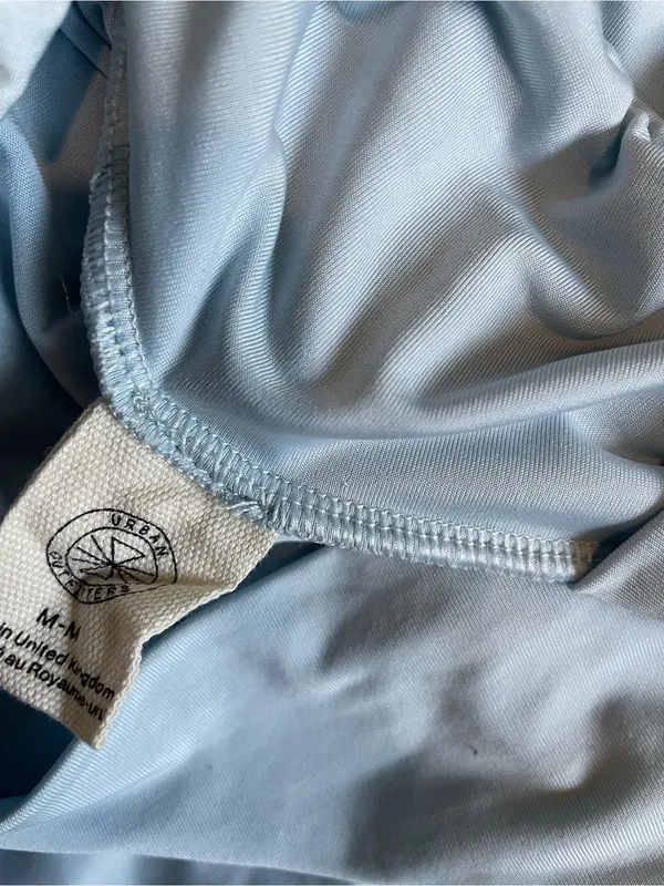 Urban Outfitters Light Blue Asymmetric Ruffle Mini Skirt with Ring Detail - Image 2