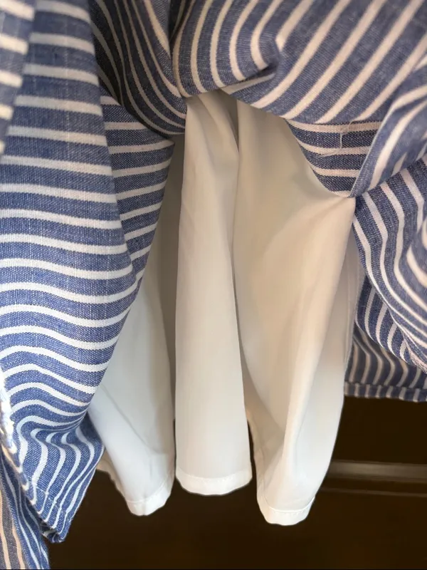 NWT Alexia Admor Sweetheart Drop Sleeve Dress Blue White Stripe Size Small - Image 10