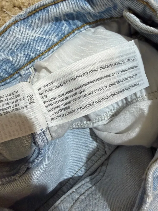 Abercrombie & Fitch Curve Love 90s Straight High Rise Jeans Two Tone 24/00 LONG - Image 3