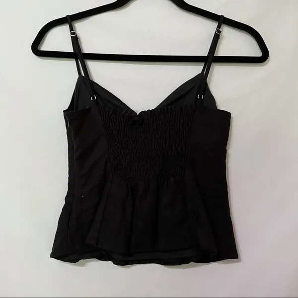 Zara Black Sweetheart Neckline Crop Top Tank Womens XS Whimsigoth Adjustable - Image 9